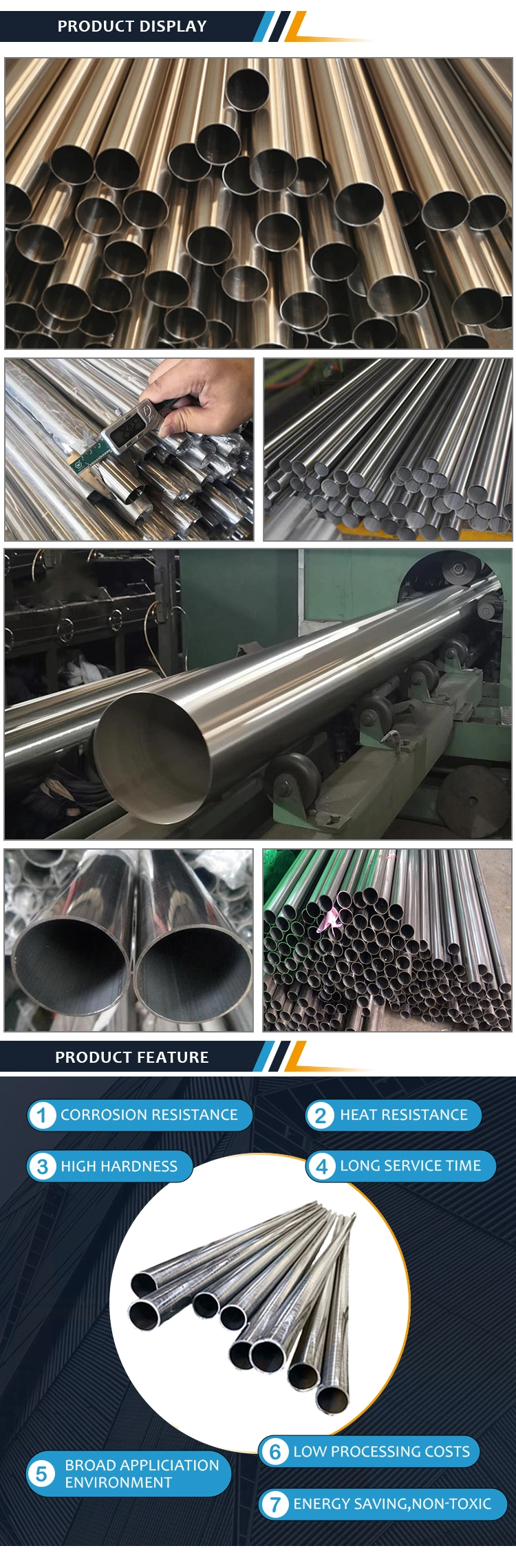 High Strength 0.3mm Thickness AISI SUS 304 316 316L 330 Aluminum/Galvanized/Copper/Carbon/Hot Cold Rolled/Inconel Alloy Seamless Stainless Steel Round Pipe